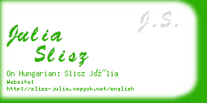 julia slisz business card